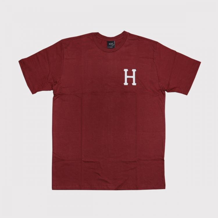 Camiseta HUF Essential Classic H Burgundy