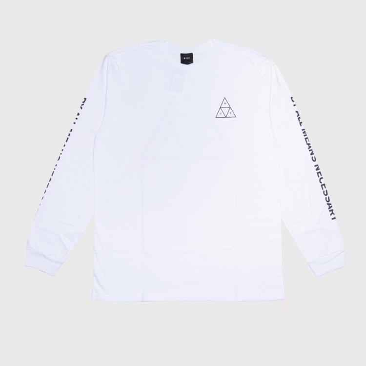 Camiseta HUF Longsleeve Essentials White