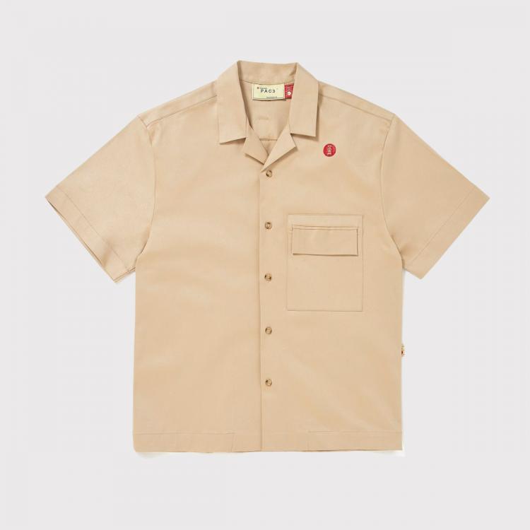 Camisa Pace Shirt Camp Postbox Beige