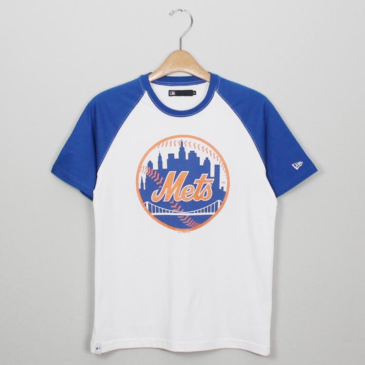 Camiseta New Era MLB New York Mets Branca/Azul