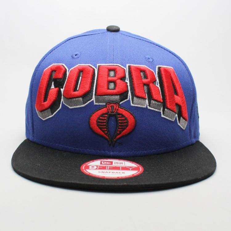 Boné New Era 9FIFTY Snapback Hero Block Cobra Azul/Preto