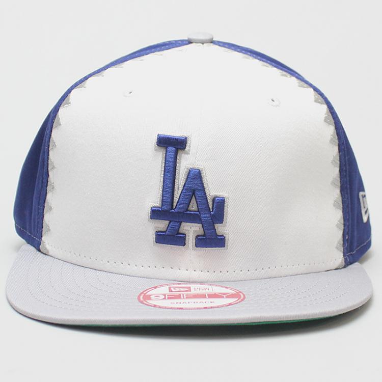 Boné New Era 9FIFTY Snapback MLB Obtuse Los Angeles Dodgers White/Grey/Blue