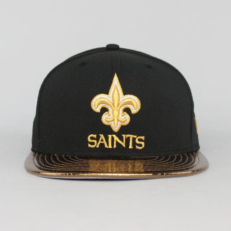 Boné New Era 59FIFTY Metallic New Orleans Saints Preto