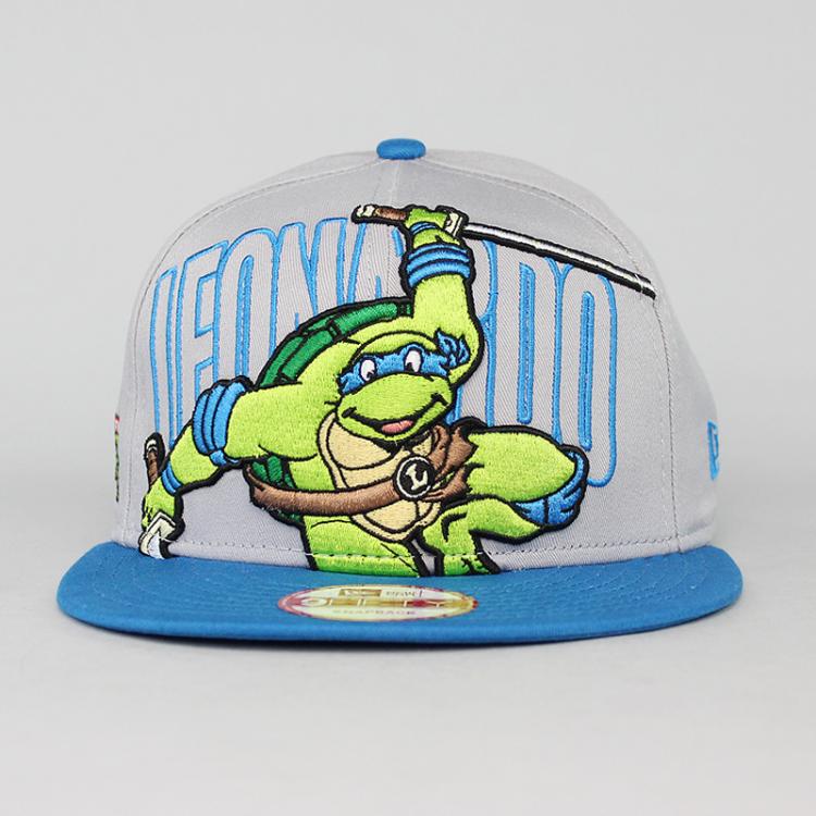 Boné New Era Snapback Turtle Power Leonardo Cinza/Azul