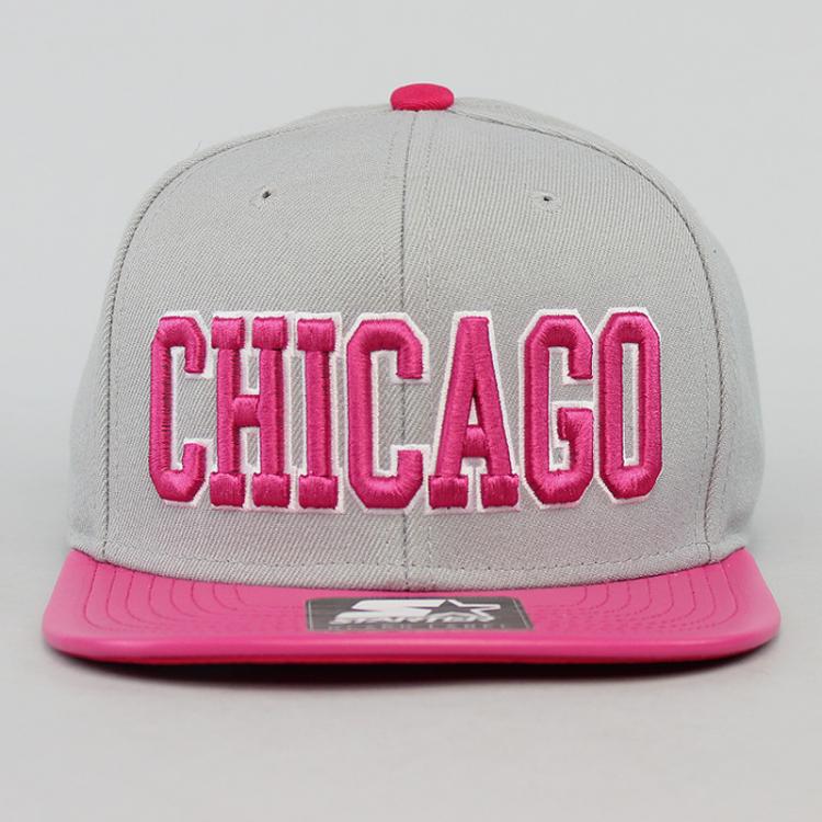 Boné Starter Snapback Chicago Grey/Pink