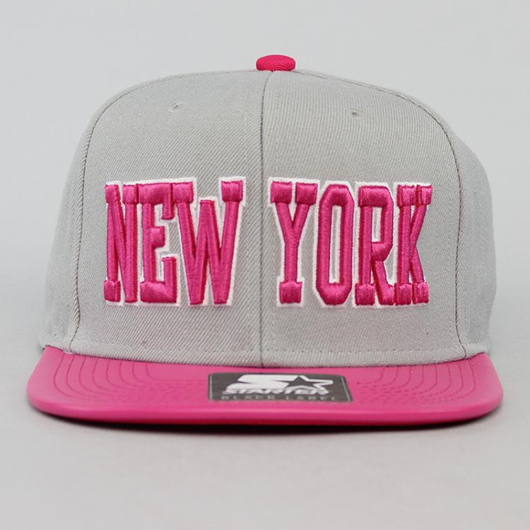 Boné Starter Snapback New York Grey/Pink
