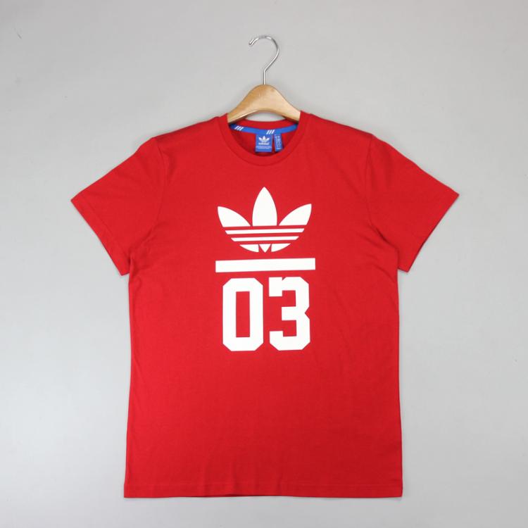 Camiseta Adidas 3Foil Tee Vermelha