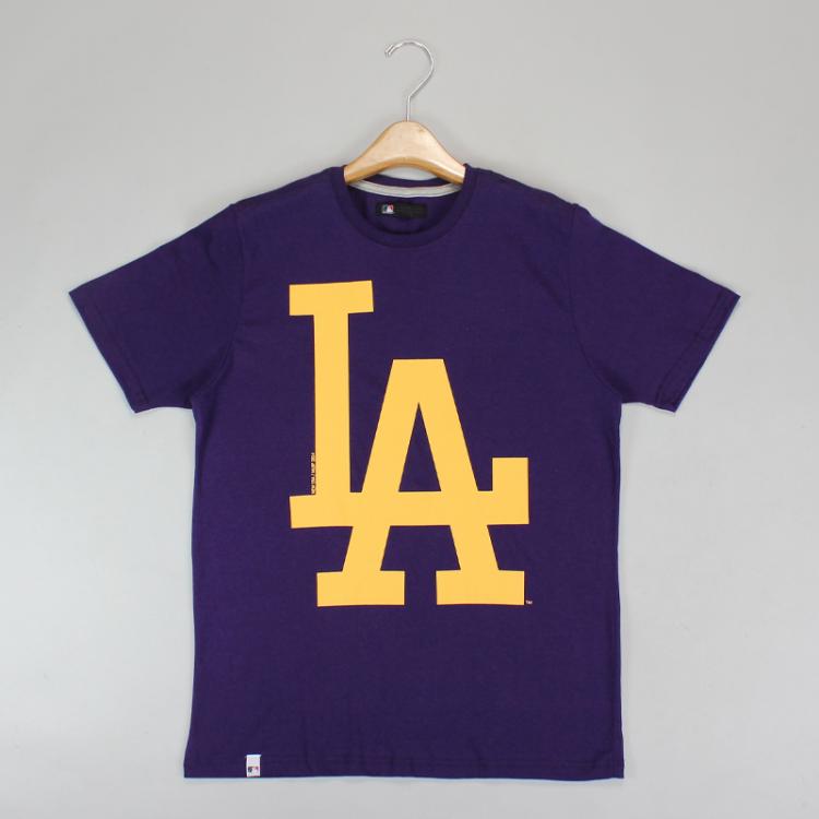 Camiseta New Era Los Angeles Dodgers Roxo/Amarelo