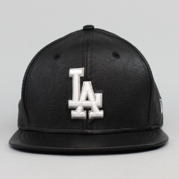 Boné New Era 9FIFTY Strapback Leather Los Angeles Dodgers Preto
