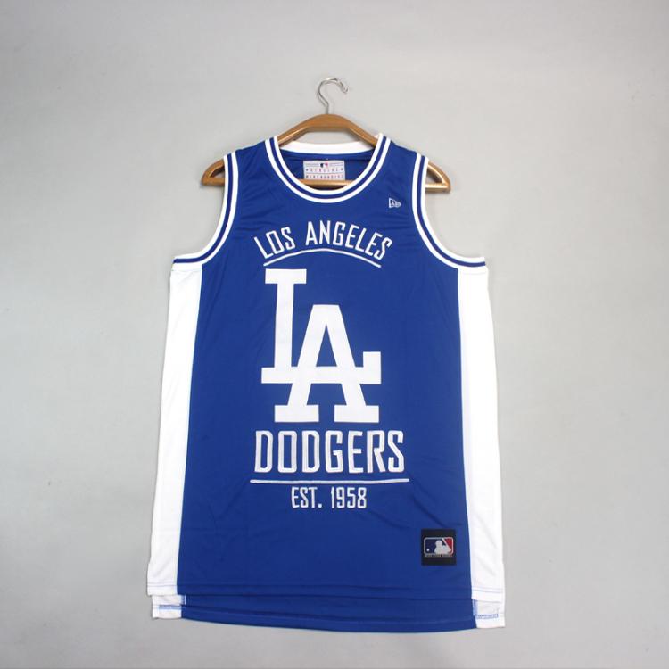 Camiseta Regata New Era Jersey Los Angeles Dodgers Azul Royal