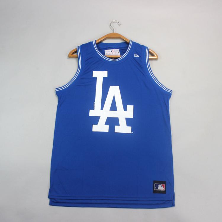 Camiseta Regata New Era Jersey Los Angeles Dodgers Azul Royal