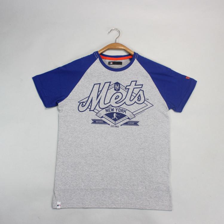 Camiseta New Era MLB New York Mets Cinza/Azul
