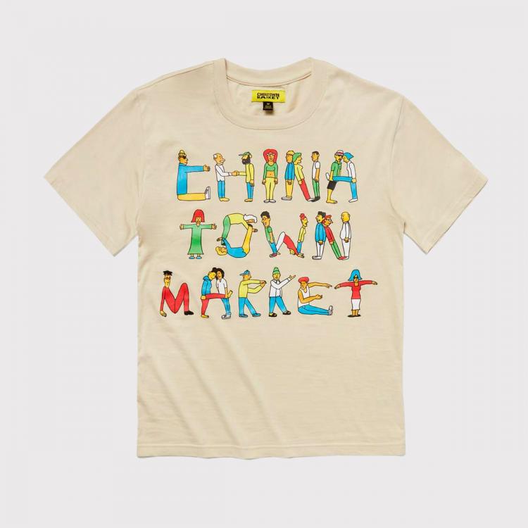 Camiseta Chinatown Market Aerobics Beige