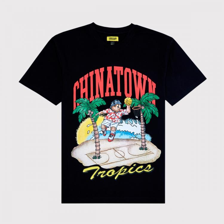 Camiseta Chinatown Dunking Bear by Water Black