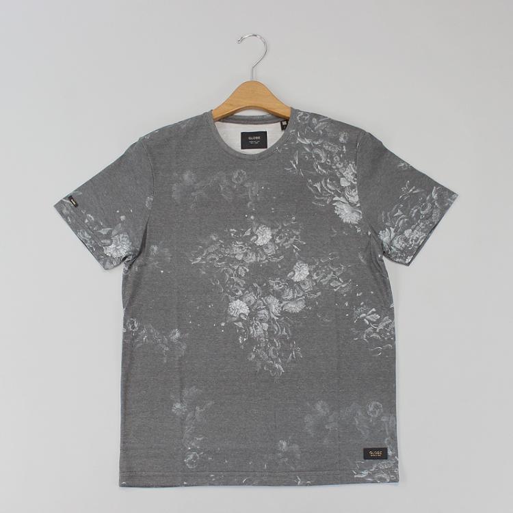 Camiseta Globe Black Flowers Cinza