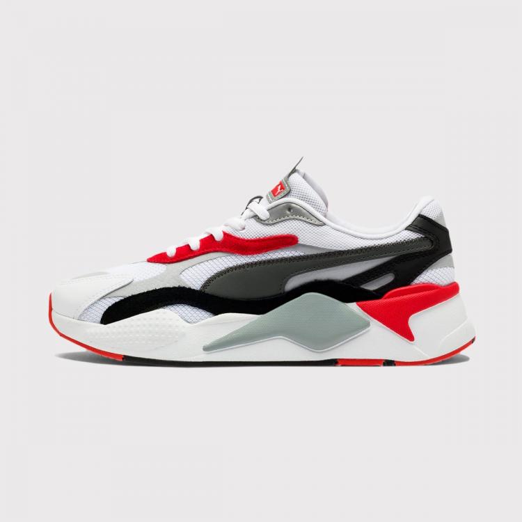 Tênis Puma RS-X³ Puzzle White High Risk Red