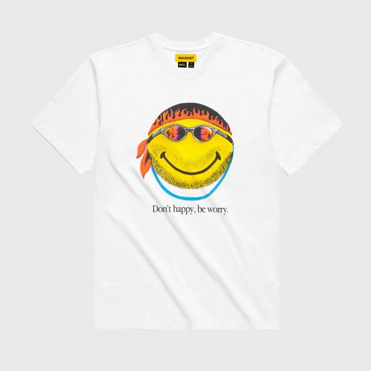Camiseta Market Smiley Dont Happy White