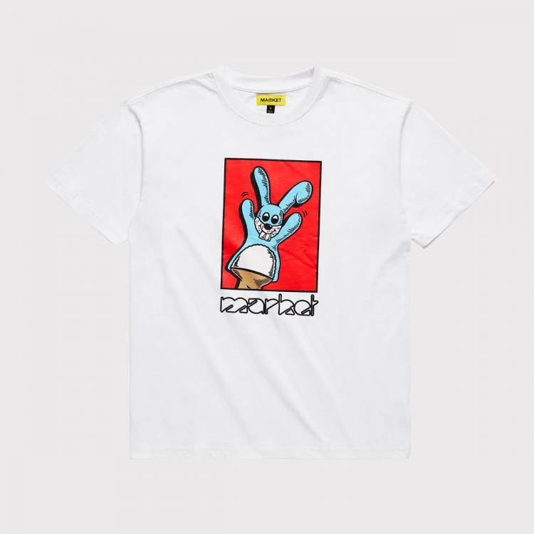 Camiseta Market Bunny Puppet Puff Print White