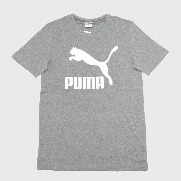 Camiseta Puma Classics Cinza logo Masculina