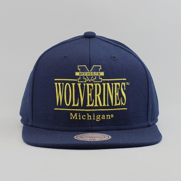 Boné Mitchell & Ness Snapback Michigan Wolverines Azul