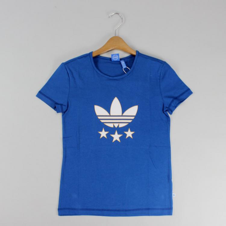 Camiseta Adidas Slim Feminina Azul 