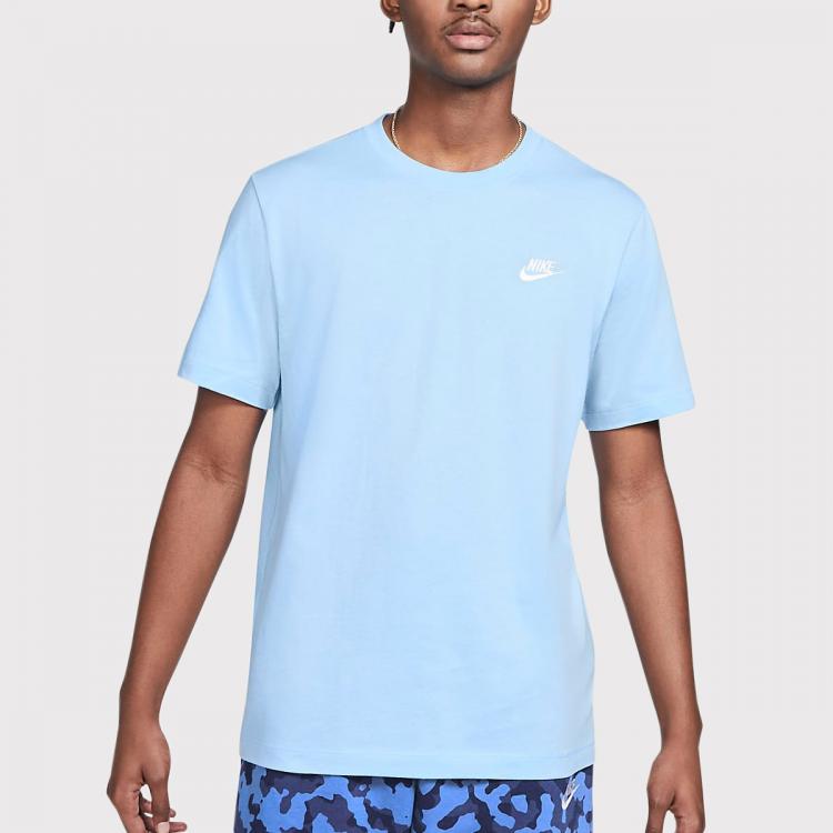 Camiseta Nike Sportswear Club Masculino Azul Claro