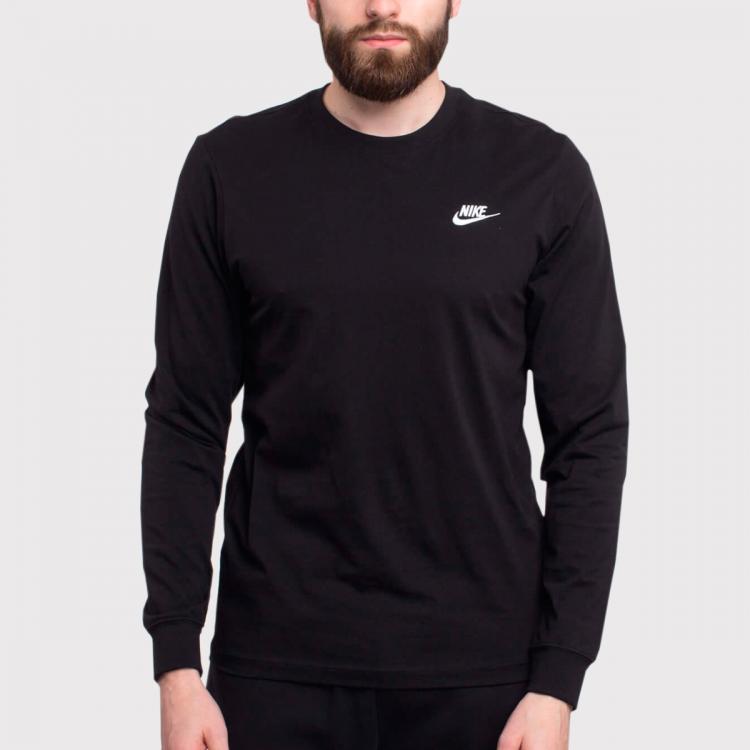 Camiseta Nike Sportwear Club Longsleeve Black