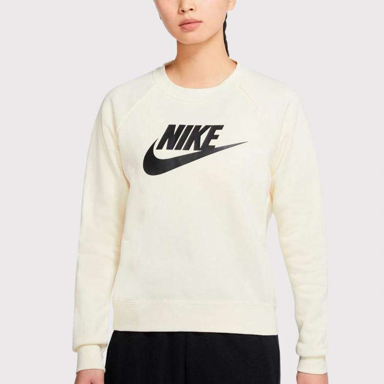 Blusa Nike Sportswear Essential Crewneck Feminino Beige