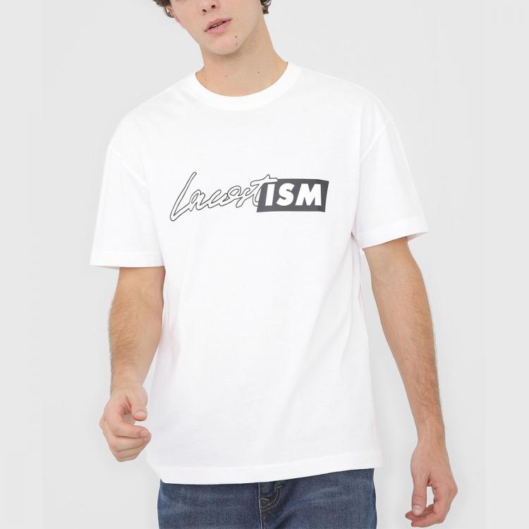 Camiseta Lacoste LIVE Lacostism Print Branco