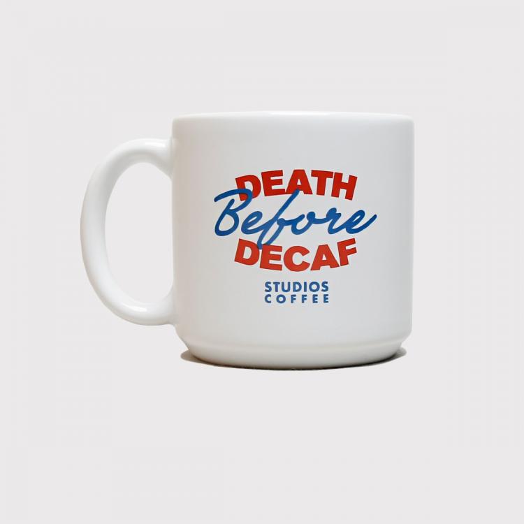 Caneca Studios Coffee Death Before Decaf