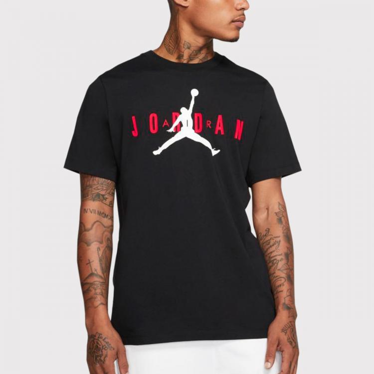 Camiseta Jordan Air Wordmark Masculino Preto