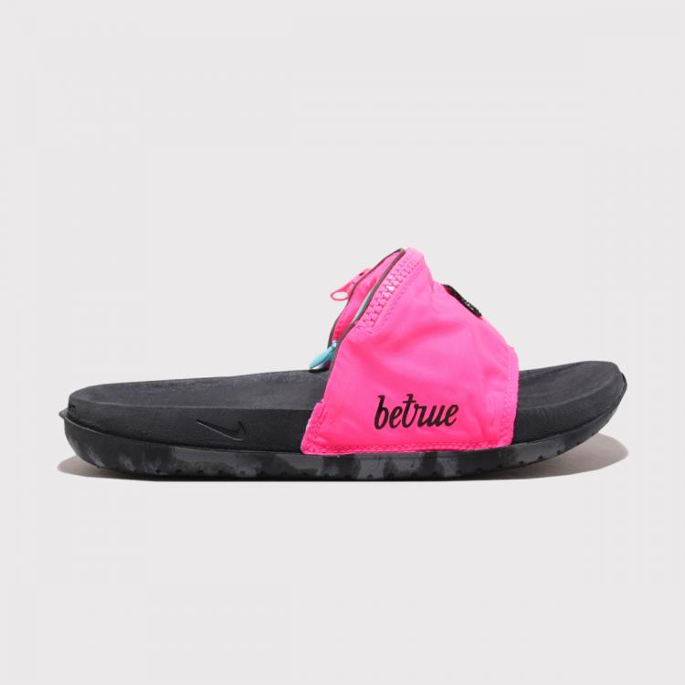 Chinelo Nike Offcourt Slide Be True Pink Black QS