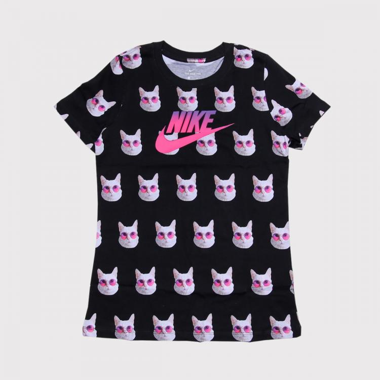 Camiseta Nike Sportswear Feminino Multi Kitten Black