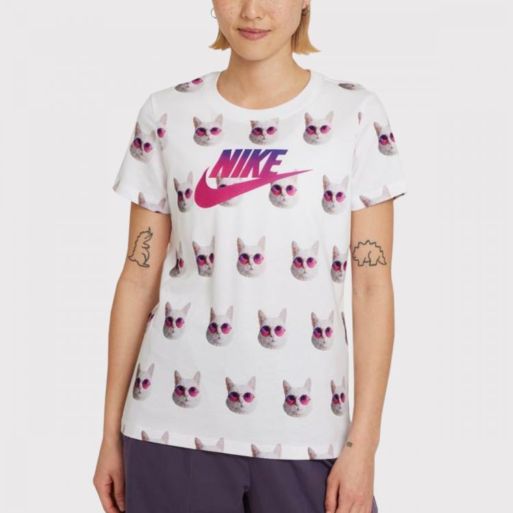 Camiseta Nike Sportswear Feminino Multi Kitten White