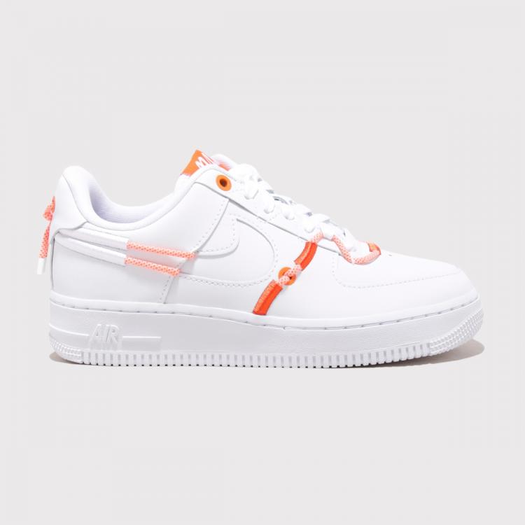 Tênis Nike Air Force 1 White and Safety Orange