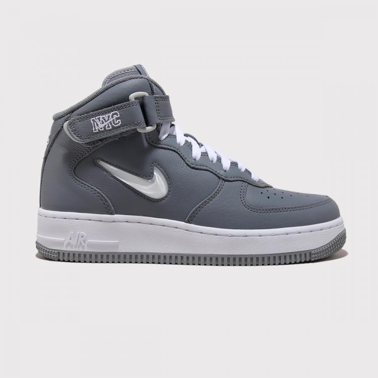 Tênis Nike Air Force 1 Mid Jewel NYC Cool Grey QS