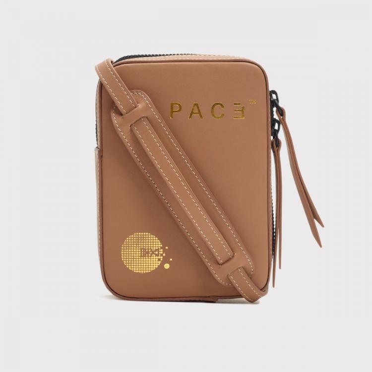 Bolsa Pace Leather Bag Beige