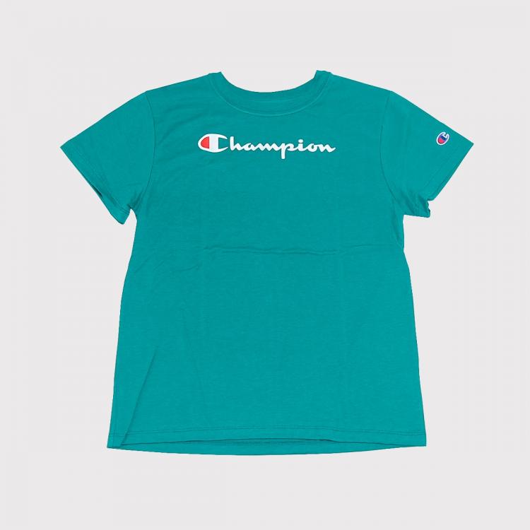 Camiseta Champion Script Feminina Verde 