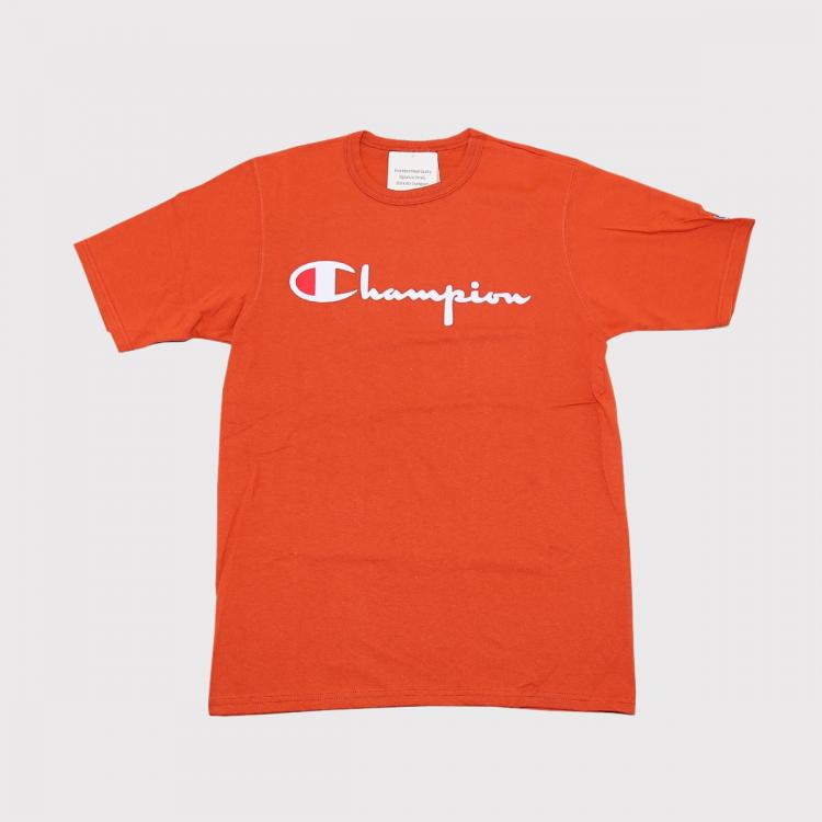 Camiseta Champion Flock Script Laranja