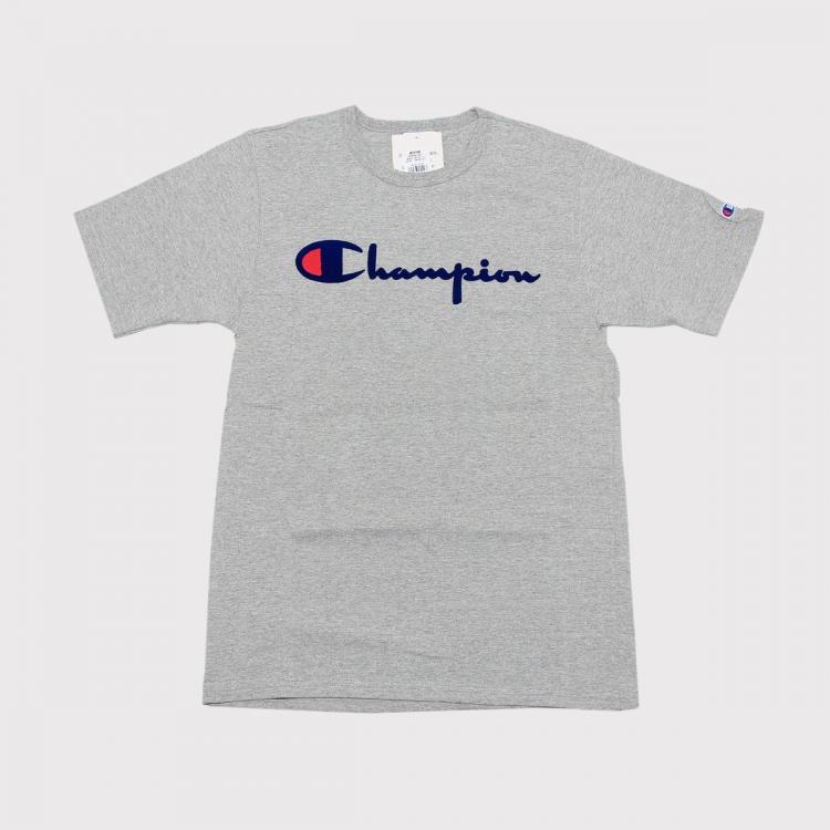 Camiseta Champion Flock Script Cinza