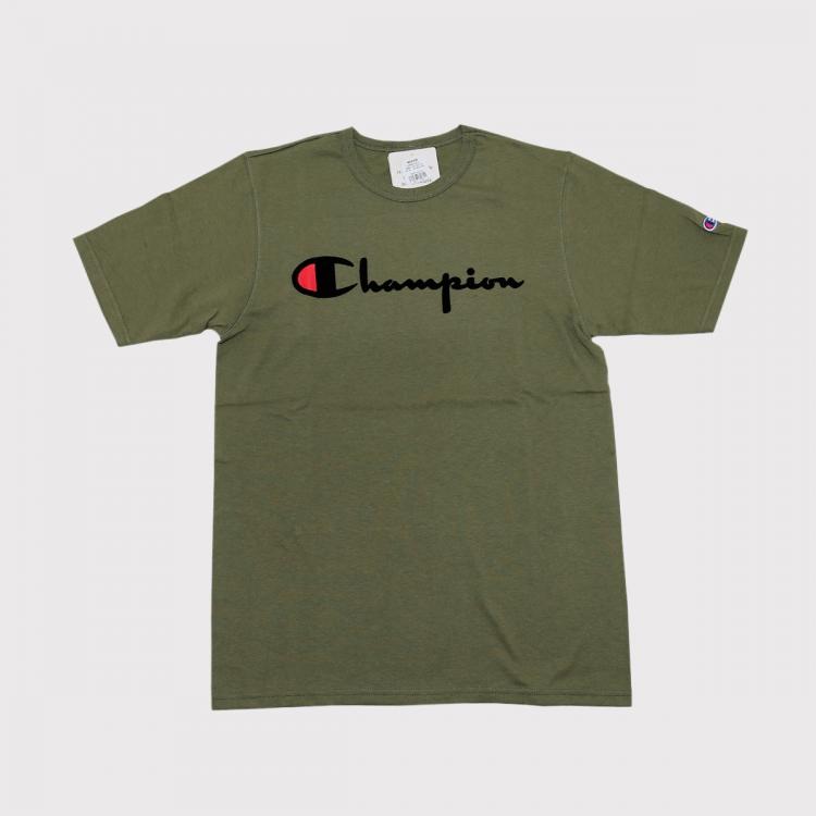 Camiseta Champion Flock Script Verde
