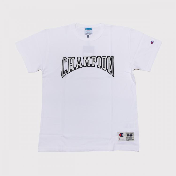 Camiseta Champion Logo College Off-White