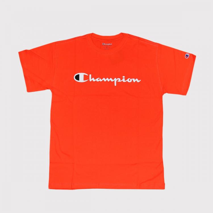 Camiseta Champion Script Logo Laranja