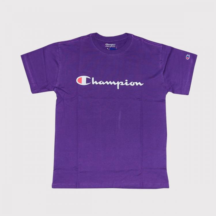 Camiseta Champion Script Logo Roxo
