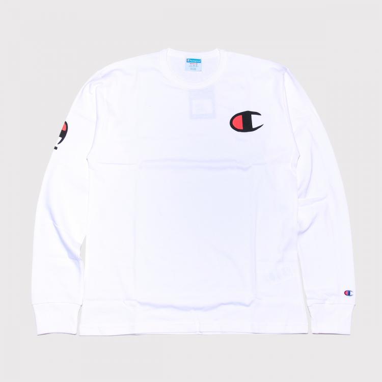Camiseta Champion Longsleeve Small Logo White