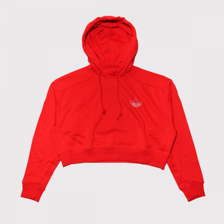 Blusa Adidas Cropped Hoodie Vivid Red