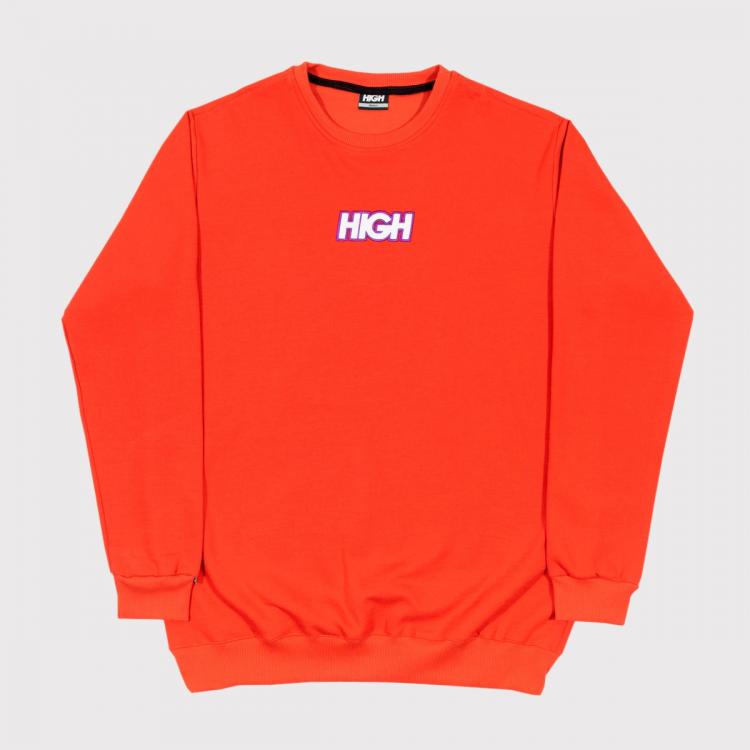 Blusa High Crewneck Logo Colored Orange