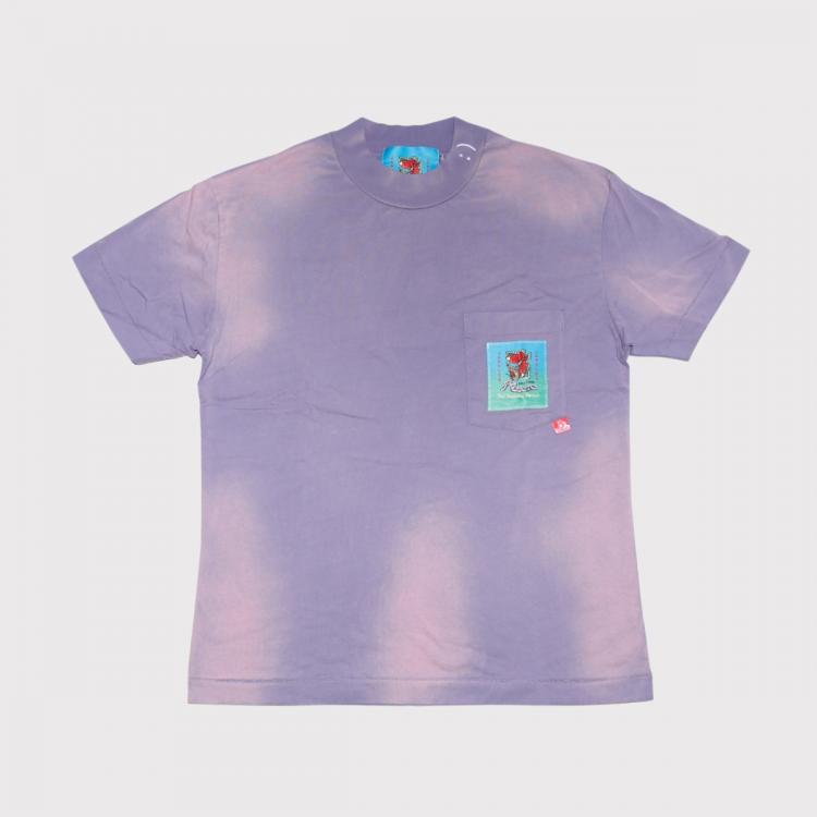 Camiseta Jungles Mock Neck Pocket Sun Faded Purple