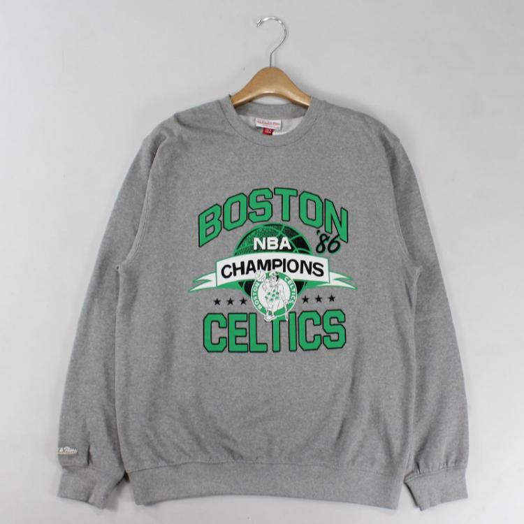 Moletom Mitchell & Ness NBA Bostom Celtics Cinza