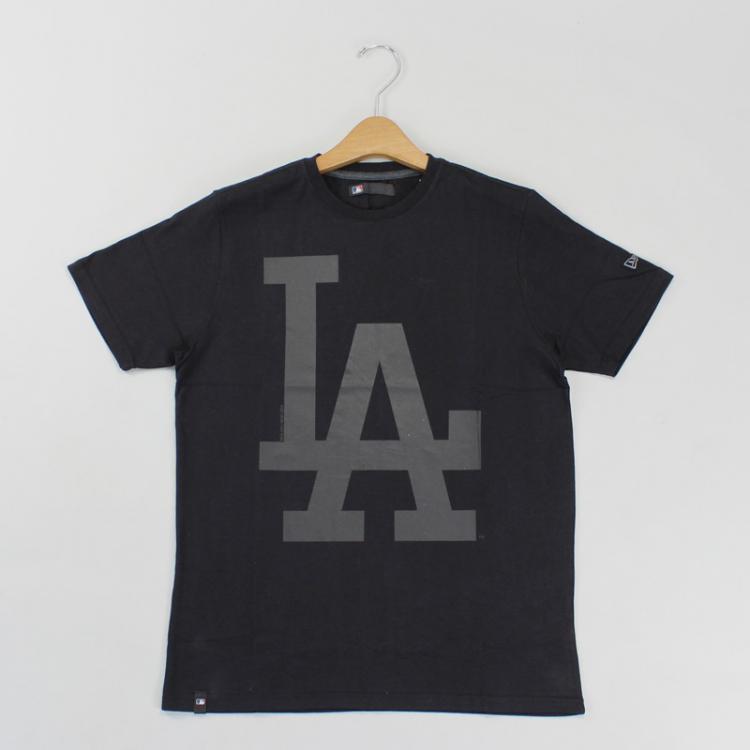 Camiseta New Era Los Angeles Dodgers Preta/Prata